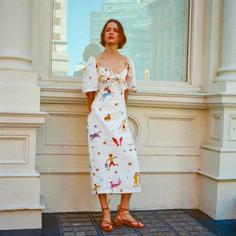 NWT RHODE Pablo Dress in Zodiac Print (SOLD OUT ONLINE)